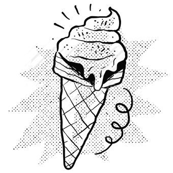 ice cream, dessert, snack, sweet, sweets, cone